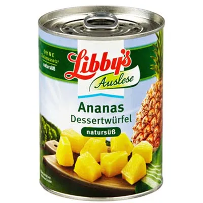 Libby’s, Ananas Dessertwürfel, natursüß, 580 ml Dose