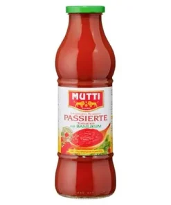 Mutti, Passata, Passierte Tomaten mit Basilikum, 720 ml Flasche